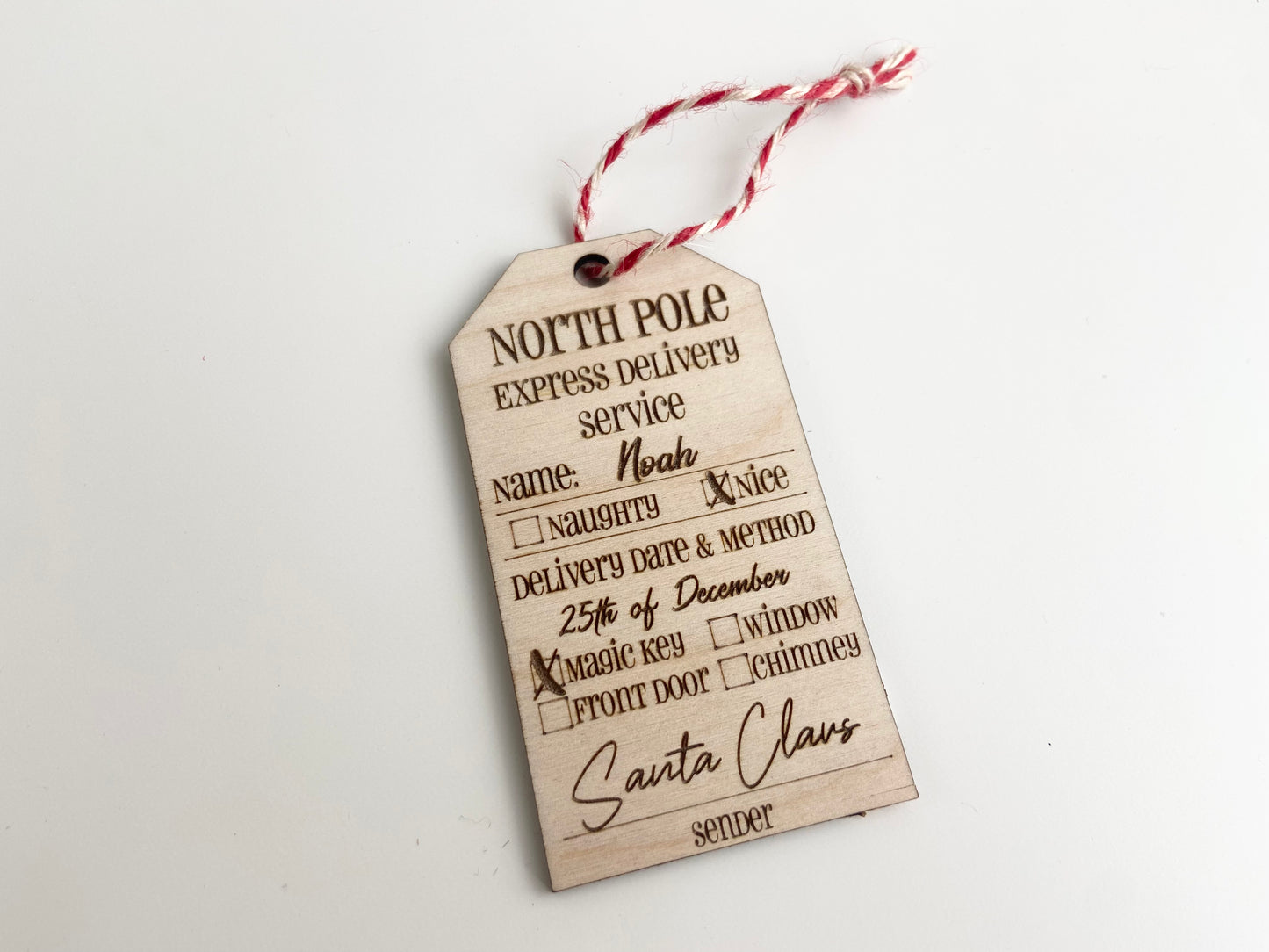 North Pole Delivery Tag