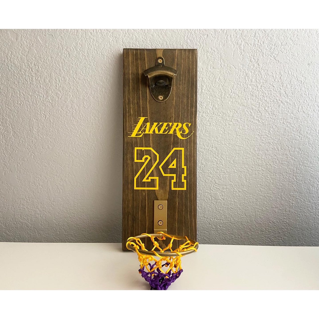 Lakers Basketball Hoop Bottle Opener