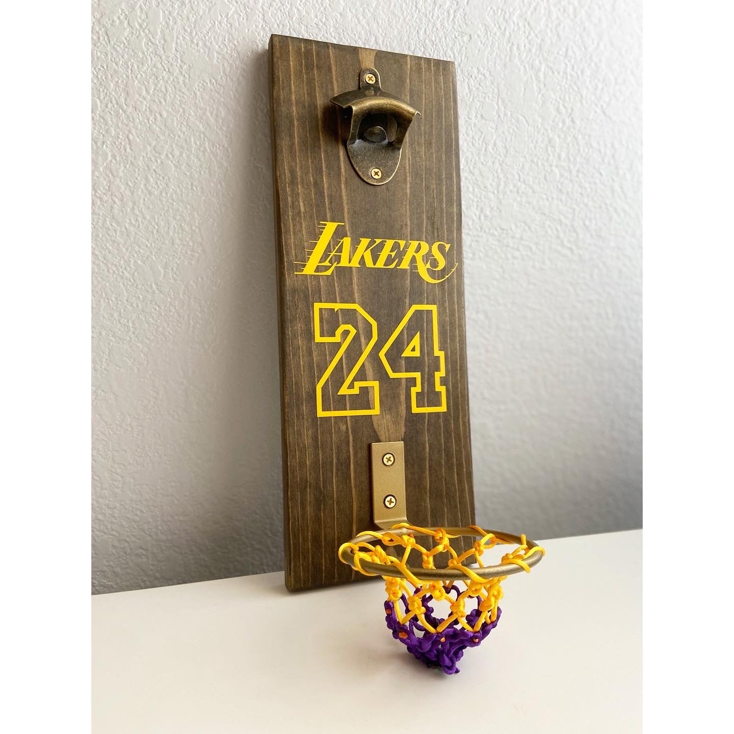 Lakers Basketball Hoop Bottle Opener