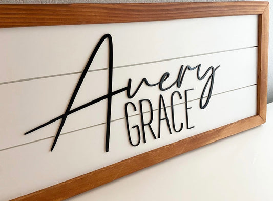 Customized Shiplap Name Sign