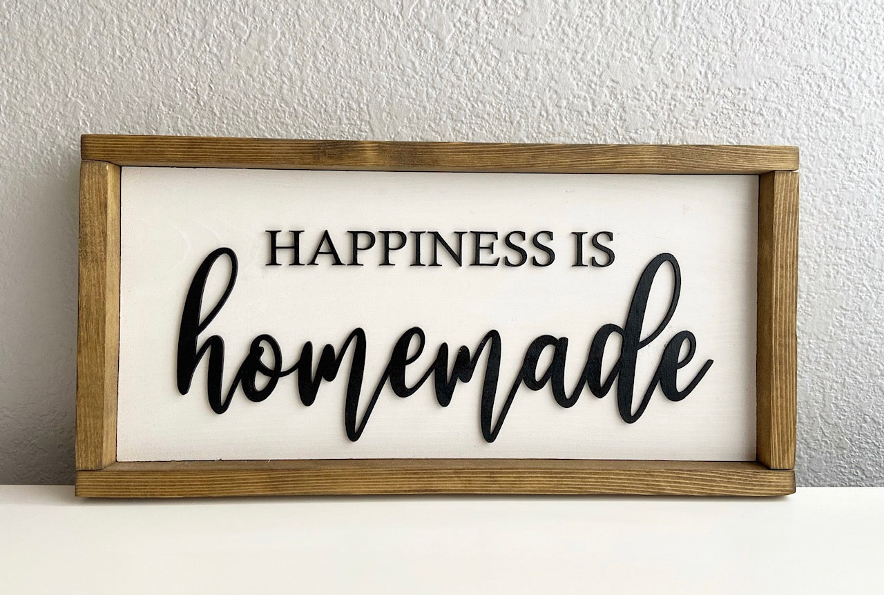 Happiness Is Homemade Framed Sign