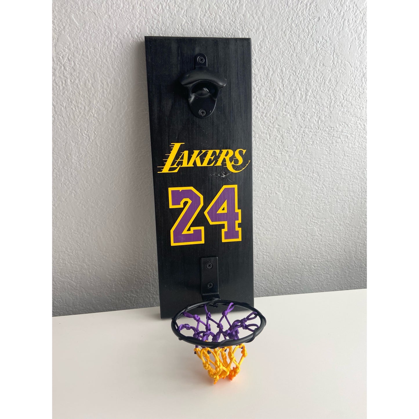 Lakers Purple/Gold Basketball Hoop Bottle Opener