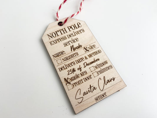 North Pole Delivery Tag