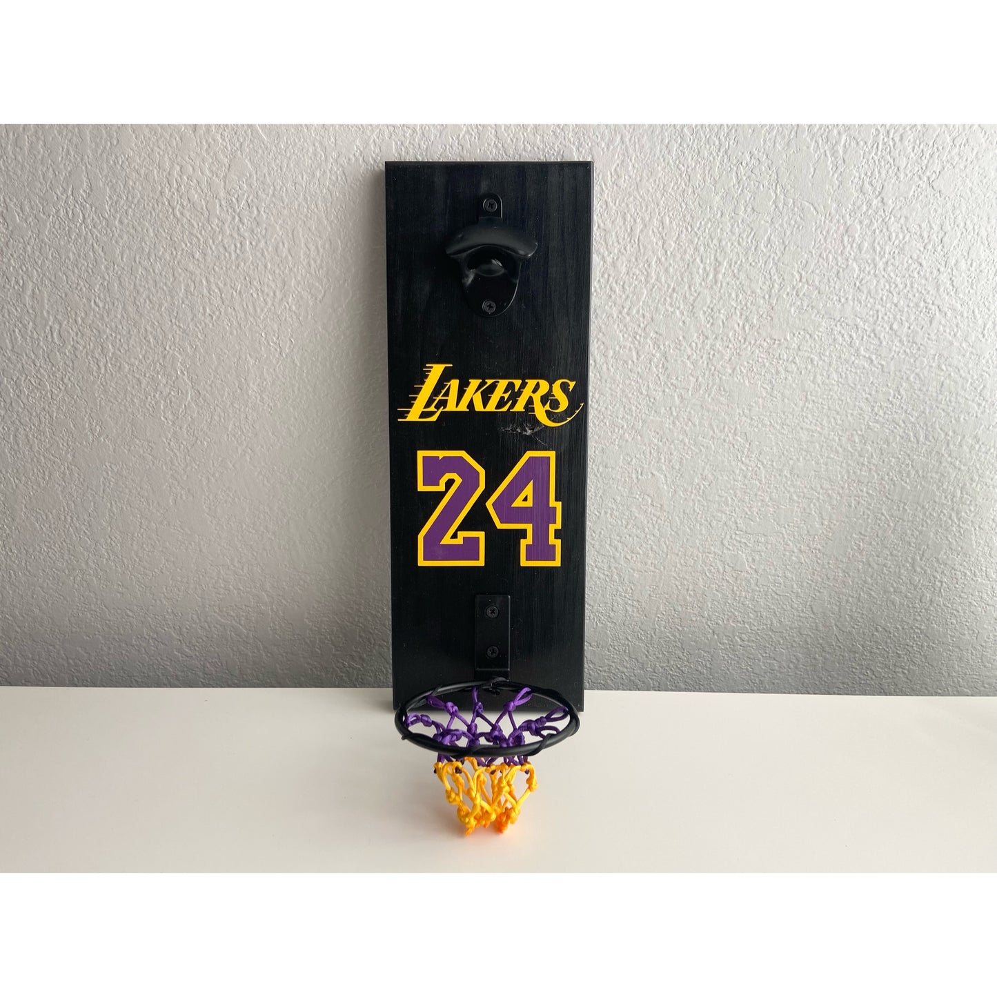 Lakers Purple/Gold Basketball Hoop Bottle Opener