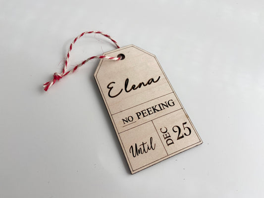 Personalized Name Tag | No Peeking